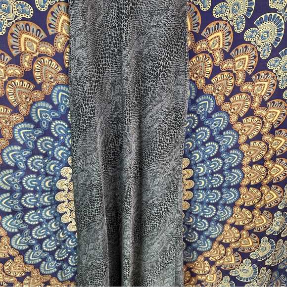 Snake print sparkly straight maxi dress with ruffled chest - Picture 8 of 12